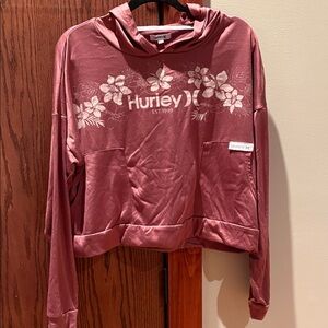 Hurley Dusty Rose Floral Cropped Hoodie